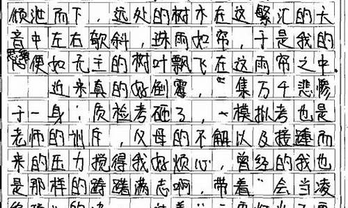 我的答卷作文800字高中_我的答卷作文800字高中生